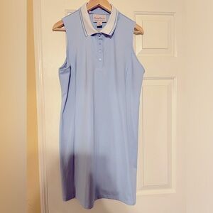 Tommy Bahama Racquet & Paddle Tennis Dress Size XL Light Blue Polo Collar Knit